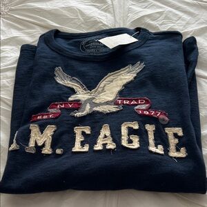 American Eagle Outfitters Navy Long Sleeve Tee